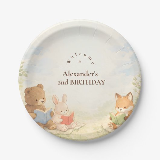 Chapter Two Little Reader Birthday Pappteller (Vorderseite)