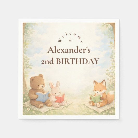 Chapter Two Little Reader Birthday Serviette (Vorderseite)