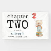 Chapter Two Teddy Bear Books Welcome 2nd Birthday Banner (Horizontal)