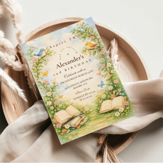 Chapter Two Woodland Story Birthday Einladung