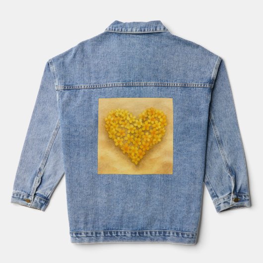 Chaqueta mujer corazón en la arena  jeansjacke (Rückseite)