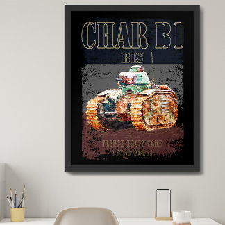 Char B1 Bis französischer schwerer Panzer des Zwei Fotodruck