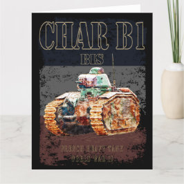 Char B1 Bis Französischer Schwertank des Zweiten W Dankeskarte