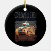 Char B1 Bis Französischer Schwertank des Zweiten W Keramik Ornament (Hinten)