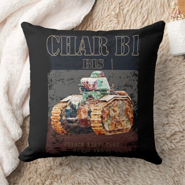 Char B1 Bis Französischer Schwertank des Zweiten W Kissen (Decke)