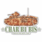 Char B1 bis Zweiter Weltkrieg französischer schwer Aufkleber (Vorderseite)