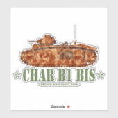 Char B1 bis Zweiter Weltkrieg französischer schwer Aufkleber (Blatt)