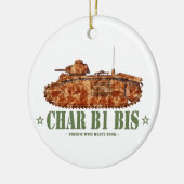 Char B1 bis Zweiter Weltkrieg französischer schwer Keramik Ornament (Links)