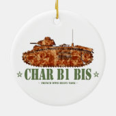Char B1 bis Zweiter Weltkrieg französischer schwer Keramik Ornament (Hinten)
