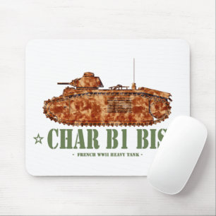 Char B1 bis Zweiter Weltkrieg französischer schwer Mousepad
