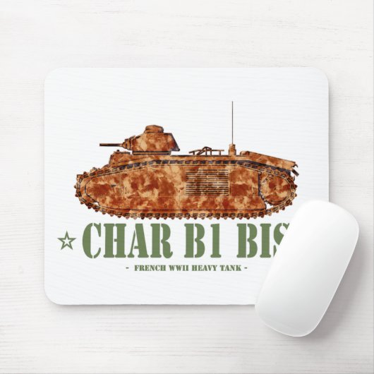 Char B1 bis Zweiter Weltkrieg französischer schwer Mousepad (Mit Mouse)