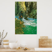 Char Fishing Kasamatsu Shiro 1956 Poster (Küche)