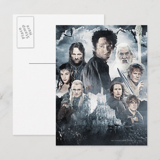 Character Collage 3 Postkarte (Vorne/Hinten)