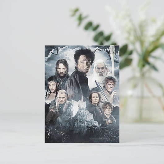 Character Collage 3 Postkarte (Stehend Vorderseite)