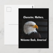 Character Matters USA Eagle Postkarte (Vorne/Hinten)