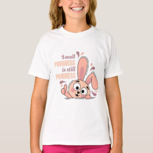 Charakter Bunny Niedlich Motivation Progress T-Shirt