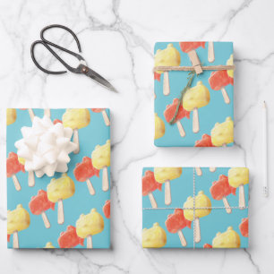 Charakter-Eisstäbchen Geschenkpapier Set