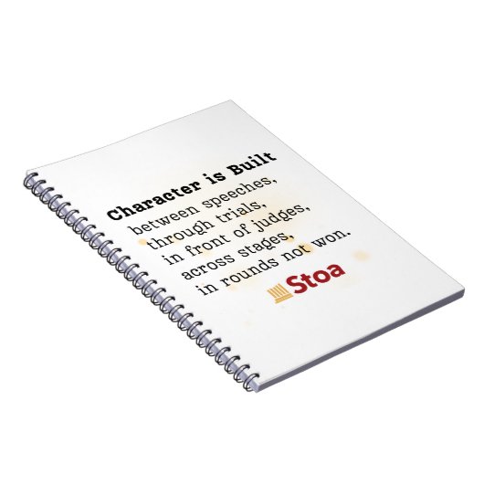 Charakter ist baut Spiral Notebook Notizblock (Rechte Seite)