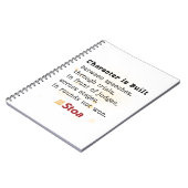 Charakter ist baut Spiral Notebook Notizblock (Linke Seite)