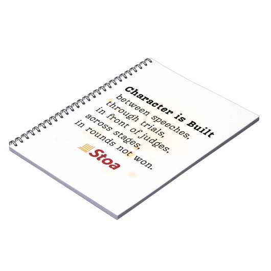 Charakter ist baut Spiral Notebook Notizblock (Linke Seite)