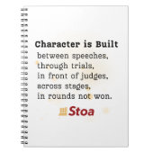 Charakter ist baut Spiral Notebook Notizblock (Vorderseite)