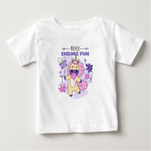 Charakter Unicorn Gumm Spaß Baby T-shirt