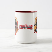 Charaktere des Mannes Eisen Zweifarbige Tasse (Mittel)