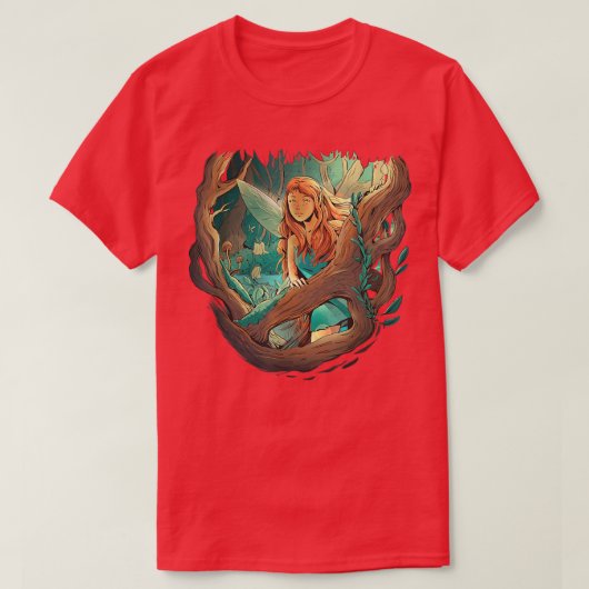 Charaktere in einem Wald, wie man sich vorstellen T-Shirt (Design vorne)