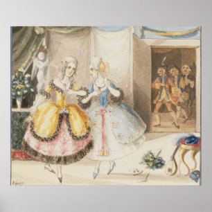 Charaktere von "Cosi Fan tutte" durch Mozart, 1840 Poster