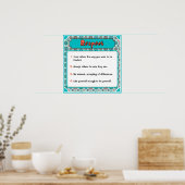 Charaktereigenschaften Plakate, Respekt - 1 von 6 Poster (Küche)