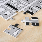 Charakterentwurf des Pixel-8bit Puzzle (Seite)