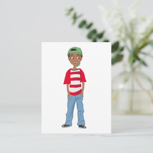 Charaktergestaltung für Afrikanisch-Amerikanische  Postkarte (Stehend Vorderseite)