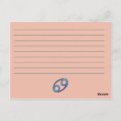 Charakteristika des Krebszustands nach der Karte (Rückseite)