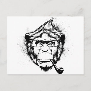 Charakteristischer Chimp Postkarte