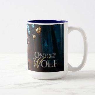 Charakterkunst-Tasse für Eins mit dem Wolf Zweifarbige Tasse
