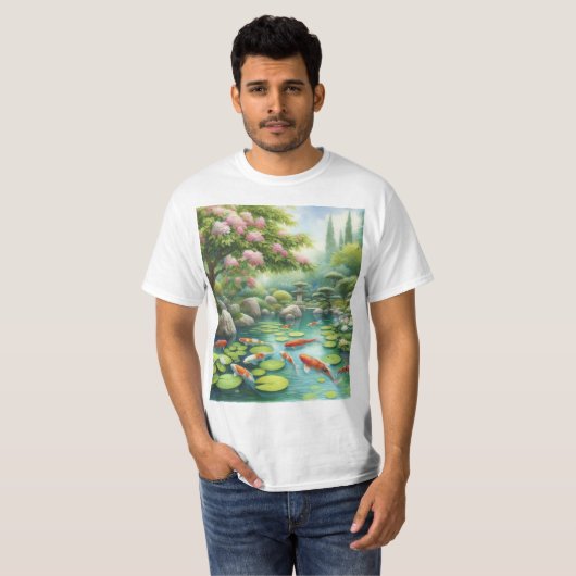 Charca de carpas Koi T-Shirt (Vorne ganz)