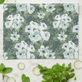 Charcoal Anemones Geschirrtuch (Gefaltet)