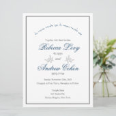 Charcoal Ani Ledodi Arch Jewish Wedding Einladung (Stehend Vorderseite)