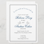 Charcoal Ani Ledodi Arch Jewish Wedding Einladung (Vorne/Hinten)