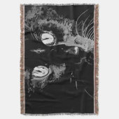 Charcoal Artistic Black Cat Portrait Decke (Vorderseite Vertikal)