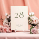 Charcoal Beige Premium Wedding 5 x 7 Tischnummern