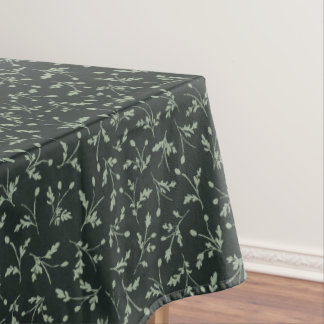 Charcoal Black Modern Farmhouse Daisy Buds Pattern Tischdecke