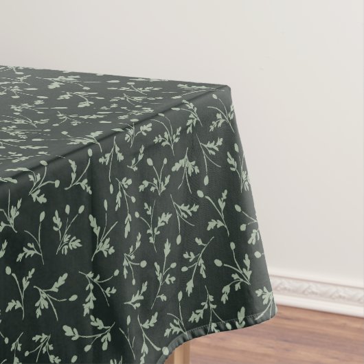 Charcoal Black Modern Farmhouse Daisy Buds Pattern Tischdecke (Beispiel)