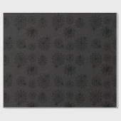 Charcoal Black Spider Web Halloween Geschenkpapier (Flach)
