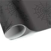 Charcoal Black Spider Web Halloween Geschenkpapier (Rolleneckpunkt)