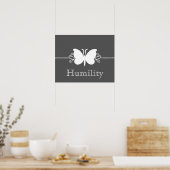 Charcoal Butterfly Wirbel Virtue Poster (Küche)