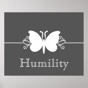 Charcoal Butterfly Wirbel Virtue Poster