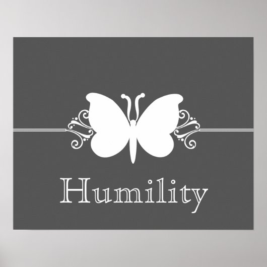Charcoal Butterfly Wirbel Virtue Poster (Vorne)