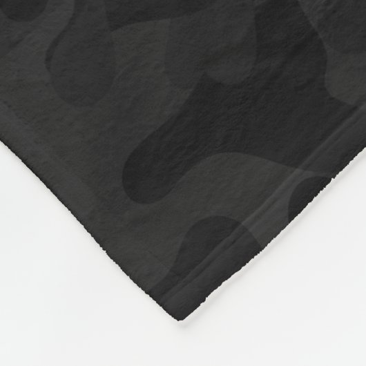Charcoal Camouflage Fleece Blanket (Ecke)
