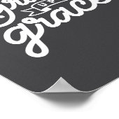Charcoal Christlich Grace auf Gnade Poster (Ecke)